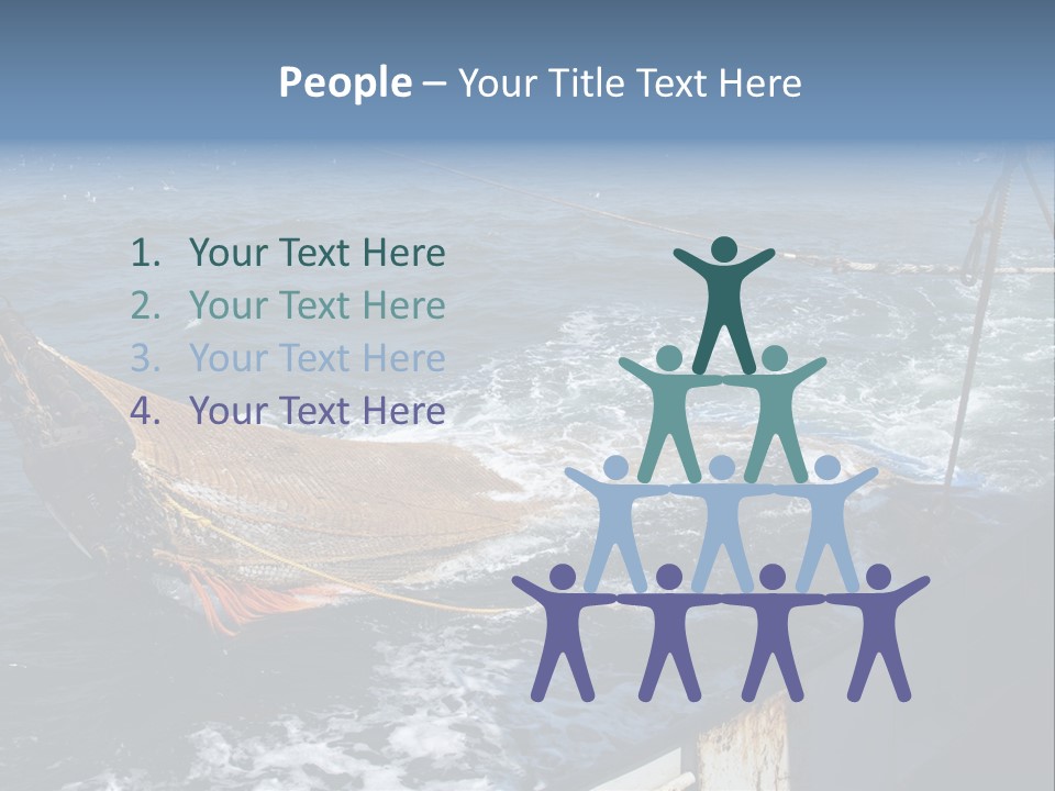 Catch Fishing Net PowerPoint Template