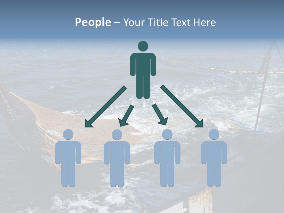 Catch Fishing Net PowerPoint Template