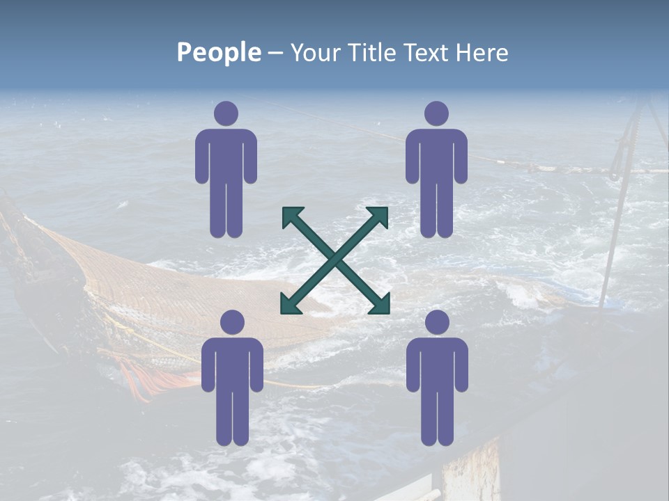 Catch Fishing Net PowerPoint Template