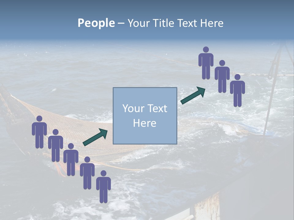 Catch Fishing Net PowerPoint Template