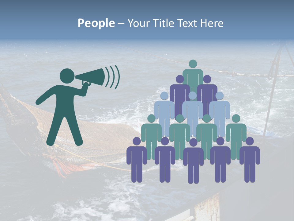 Catch Fishing Net PowerPoint Template