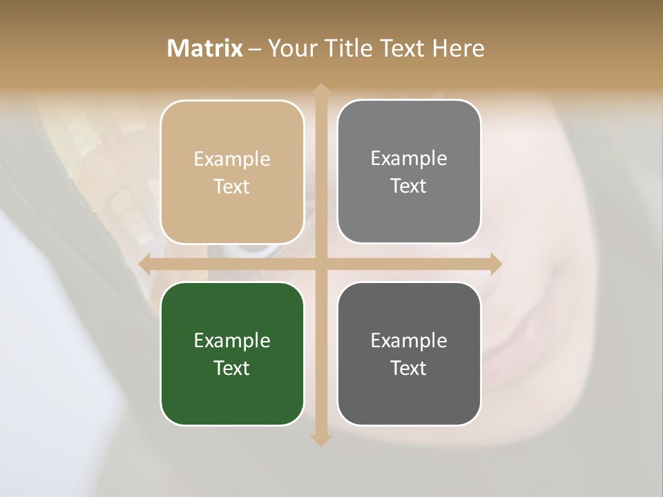 Moslem Face Headscarf PowerPoint Template