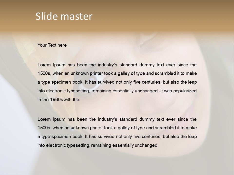 Moslem Face Headscarf PowerPoint Template