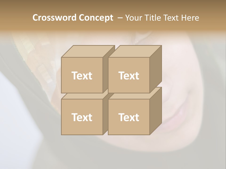 Moslem Face Headscarf PowerPoint Template