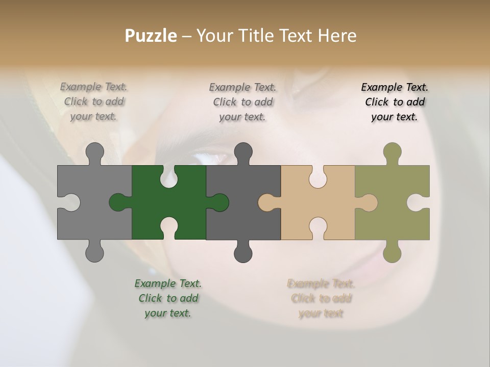 Moslem Face Headscarf PowerPoint Template