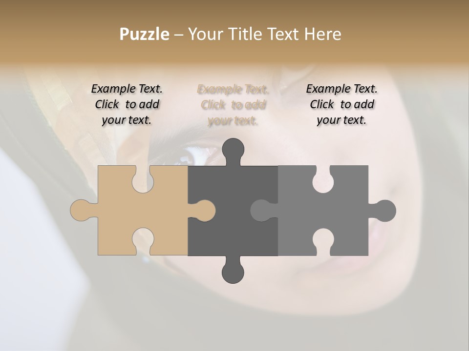 Moslem Face Headscarf PowerPoint Template