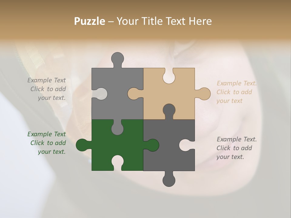 Moslem Face Headscarf PowerPoint Template