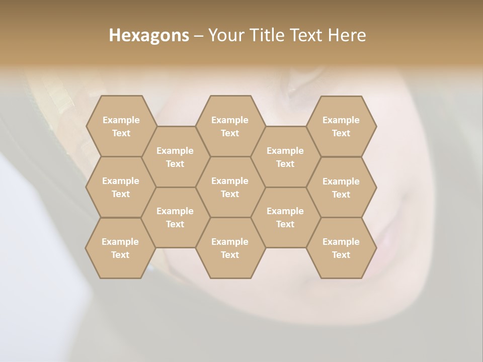 Moslem Face Headscarf PowerPoint Template