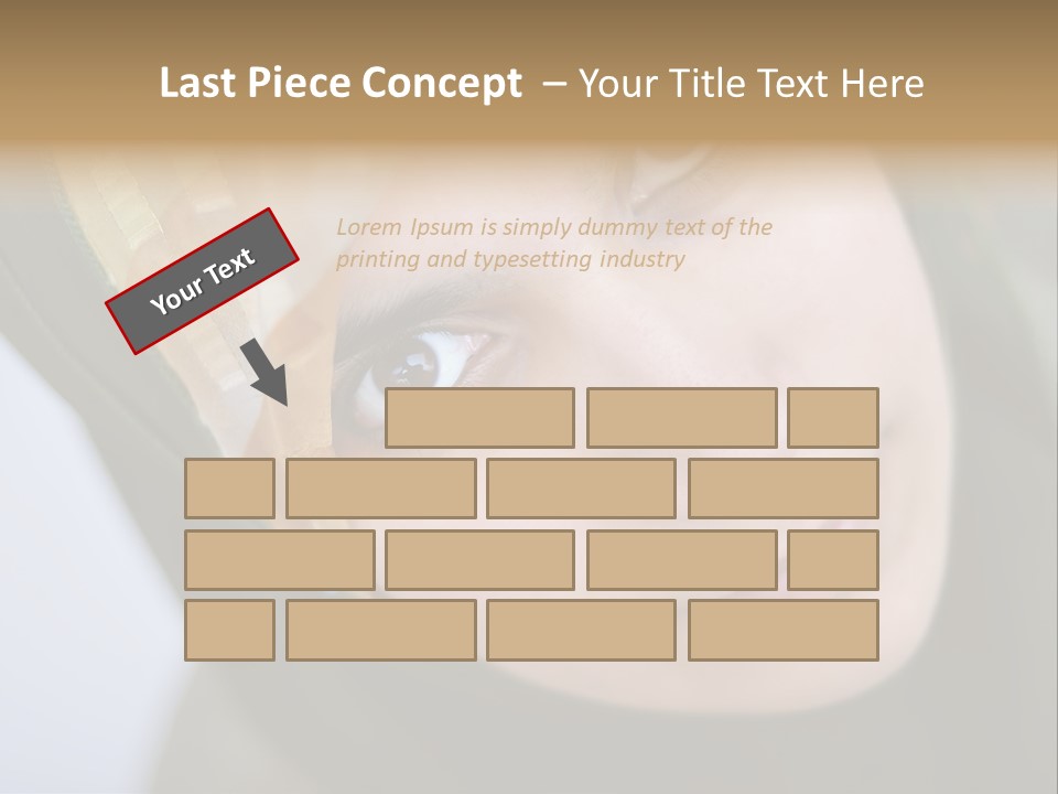 Moslem Face Headscarf PowerPoint Template