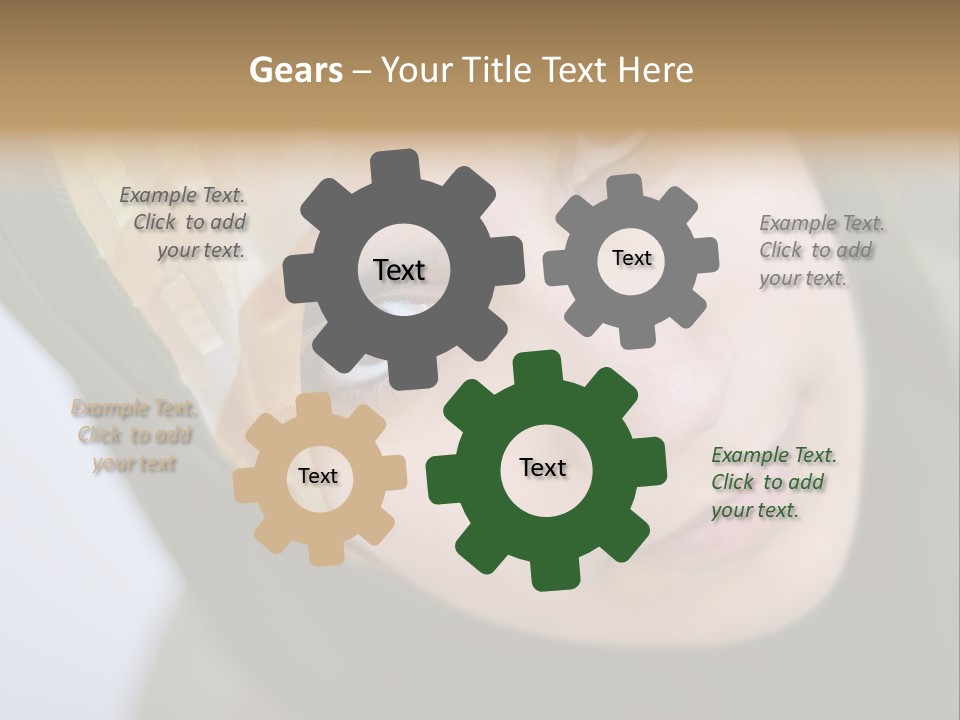 Moslem Face Headscarf PowerPoint Template