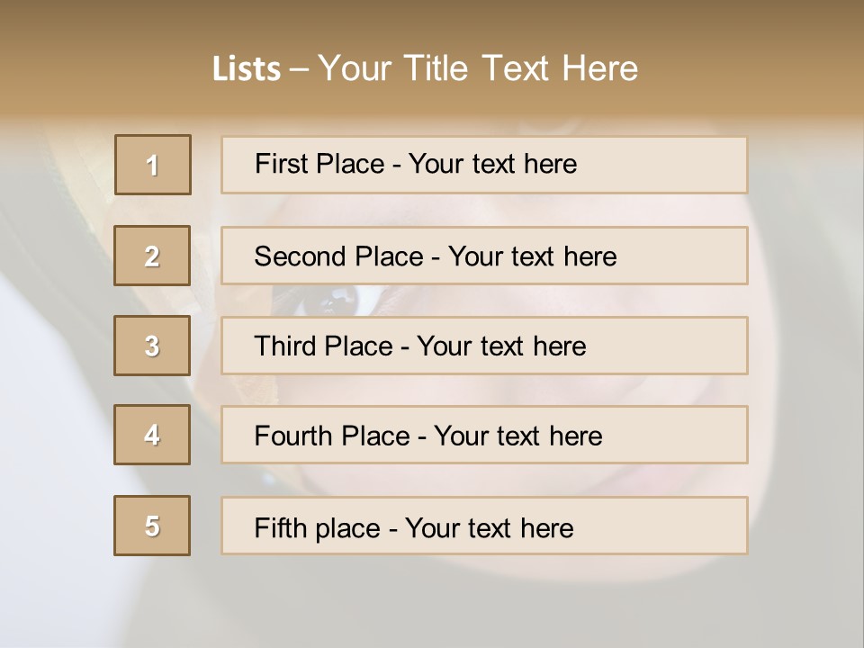 Moslem Face Headscarf PowerPoint Template