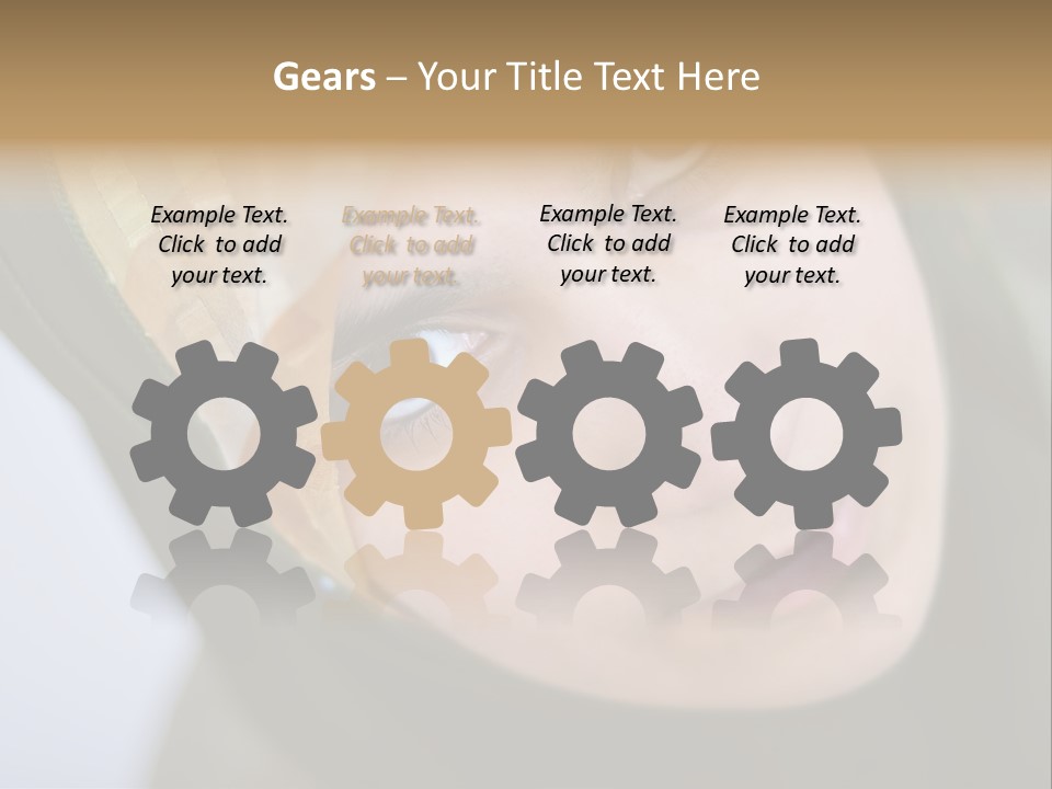 Moslem Face Headscarf PowerPoint Template