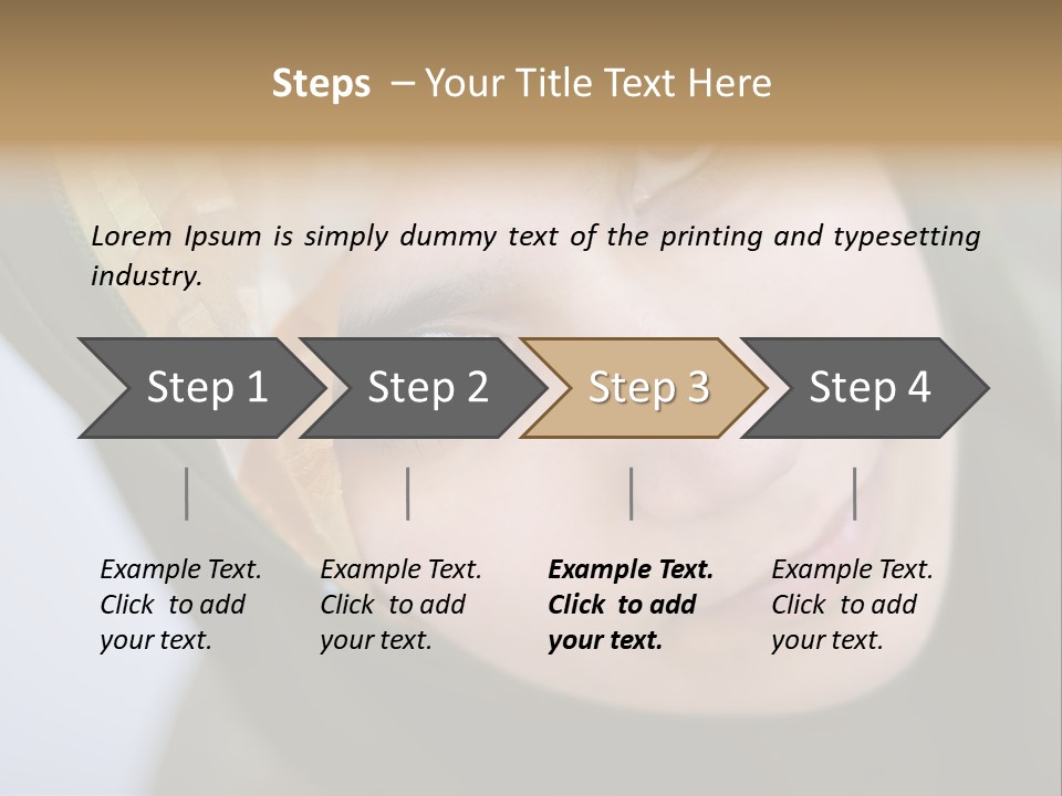 Moslem Face Headscarf PowerPoint Template