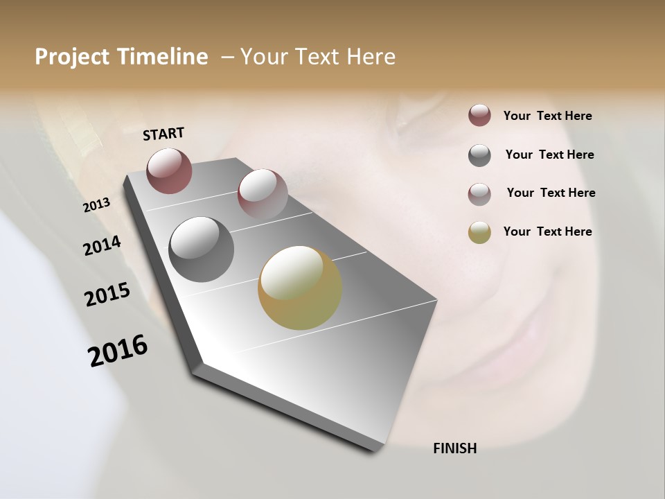 Moslem Face Headscarf PowerPoint Template