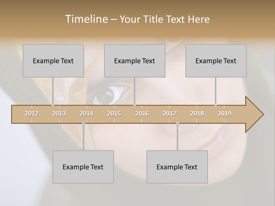 Moslem Face Headscarf PowerPoint Template