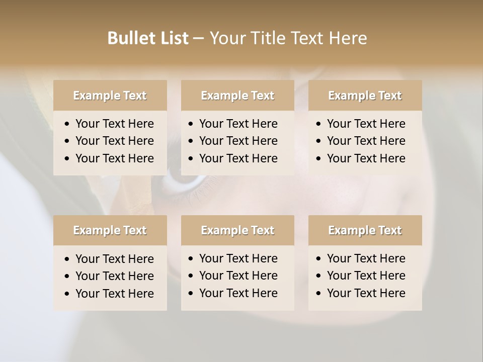 Moslem Face Headscarf PowerPoint Template