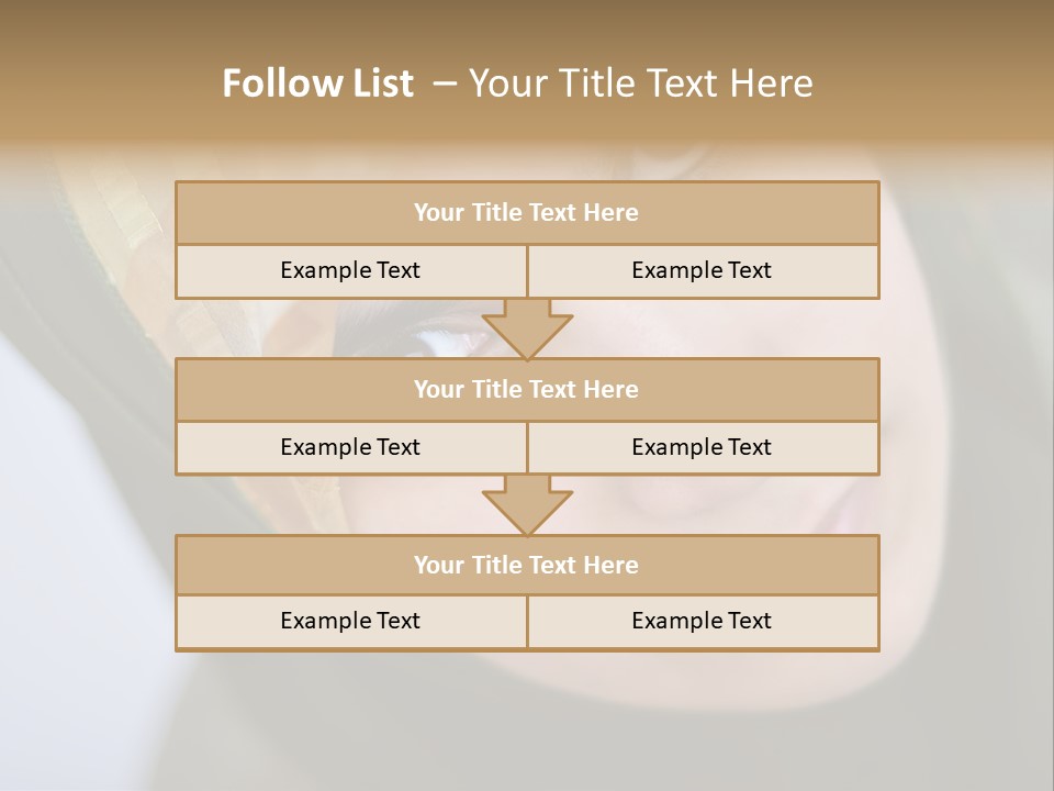 Moslem Face Headscarf PowerPoint Template
