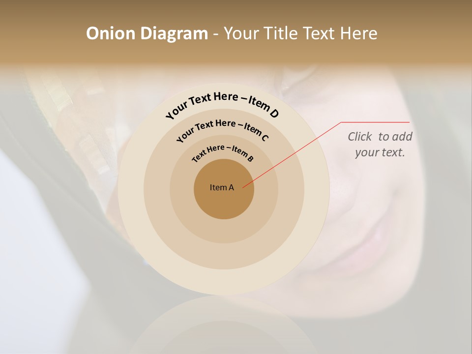 Moslem Face Headscarf PowerPoint Template