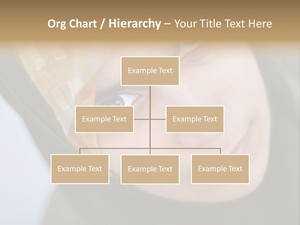 Moslem Face Headscarf PowerPoint Template