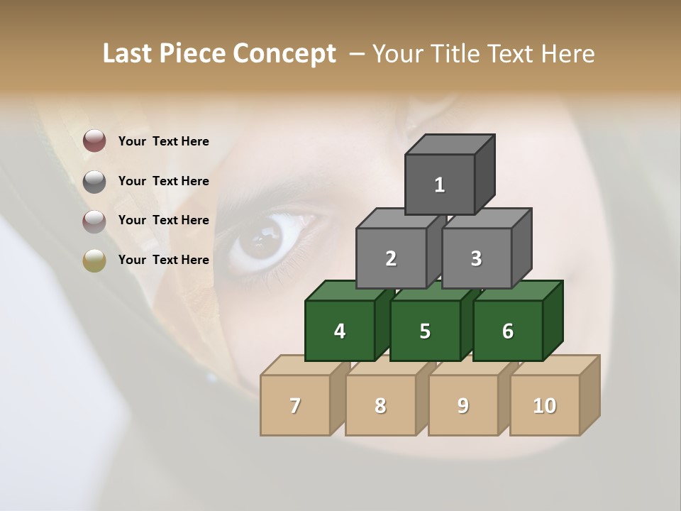 Moslem Face Headscarf PowerPoint Template