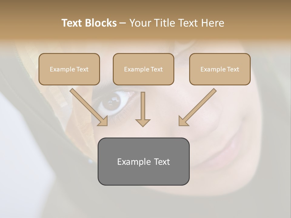Moslem Face Headscarf PowerPoint Template