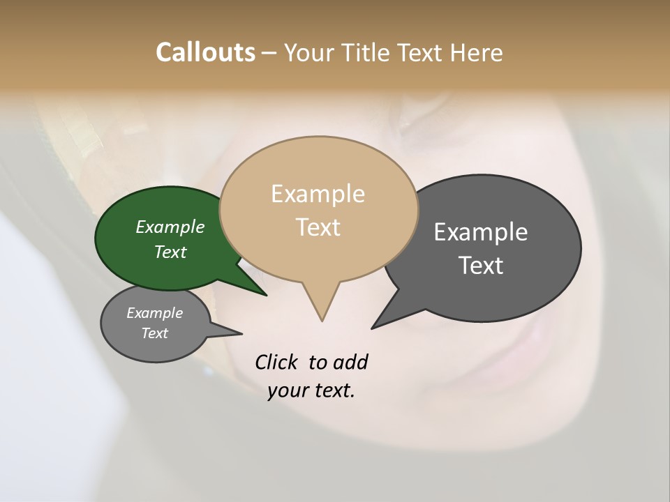 Moslem Face Headscarf PowerPoint Template