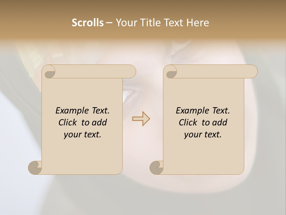 Moslem Face Headscarf PowerPoint Template
