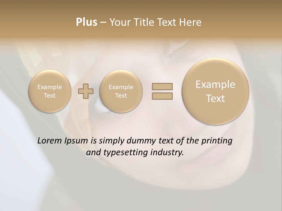 Moslem Face Headscarf PowerPoint Template