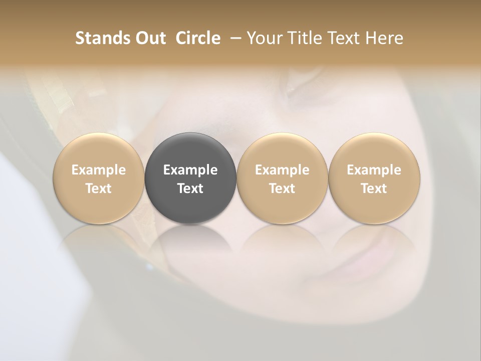 Moslem Face Headscarf PowerPoint Template