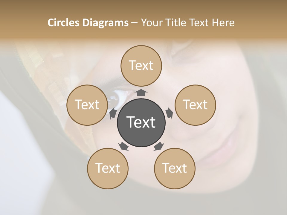 Moslem Face Headscarf PowerPoint Template