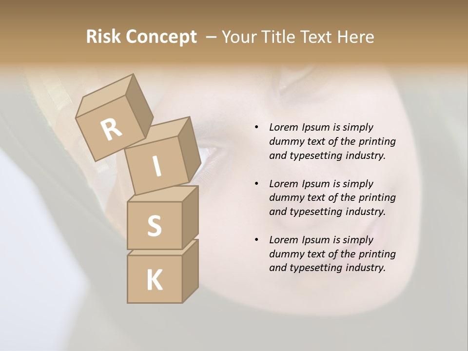 Moslem Face Headscarf PowerPoint Template