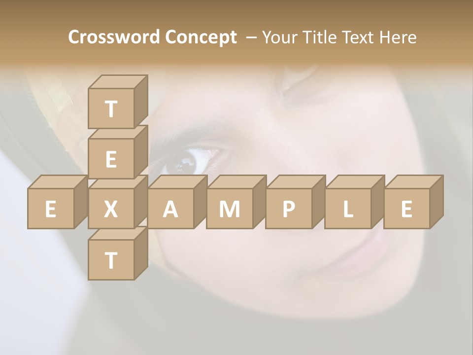 Moslem Face Headscarf PowerPoint Template