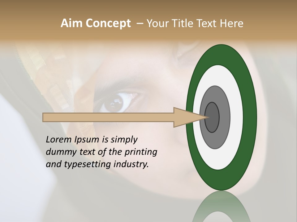 Moslem Face Headscarf PowerPoint Template