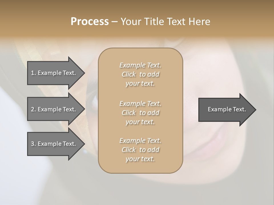 Moslem Face Headscarf PowerPoint Template