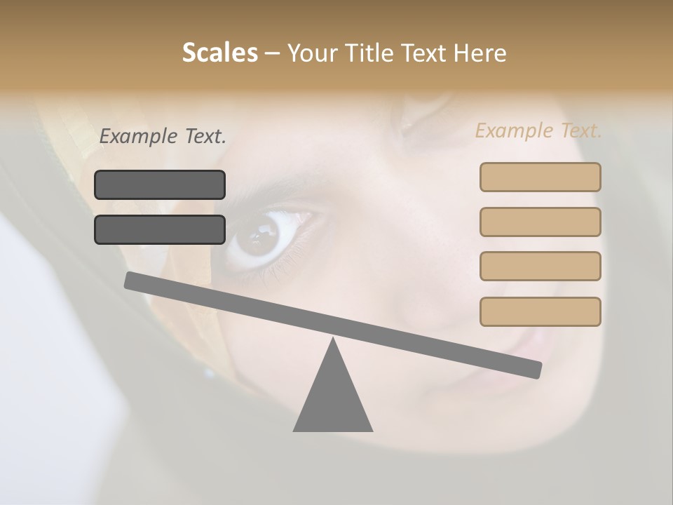 Moslem Face Headscarf PowerPoint Template