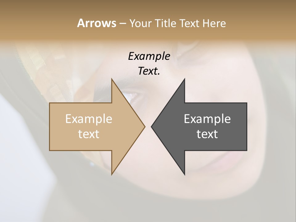 Moslem Face Headscarf PowerPoint Template