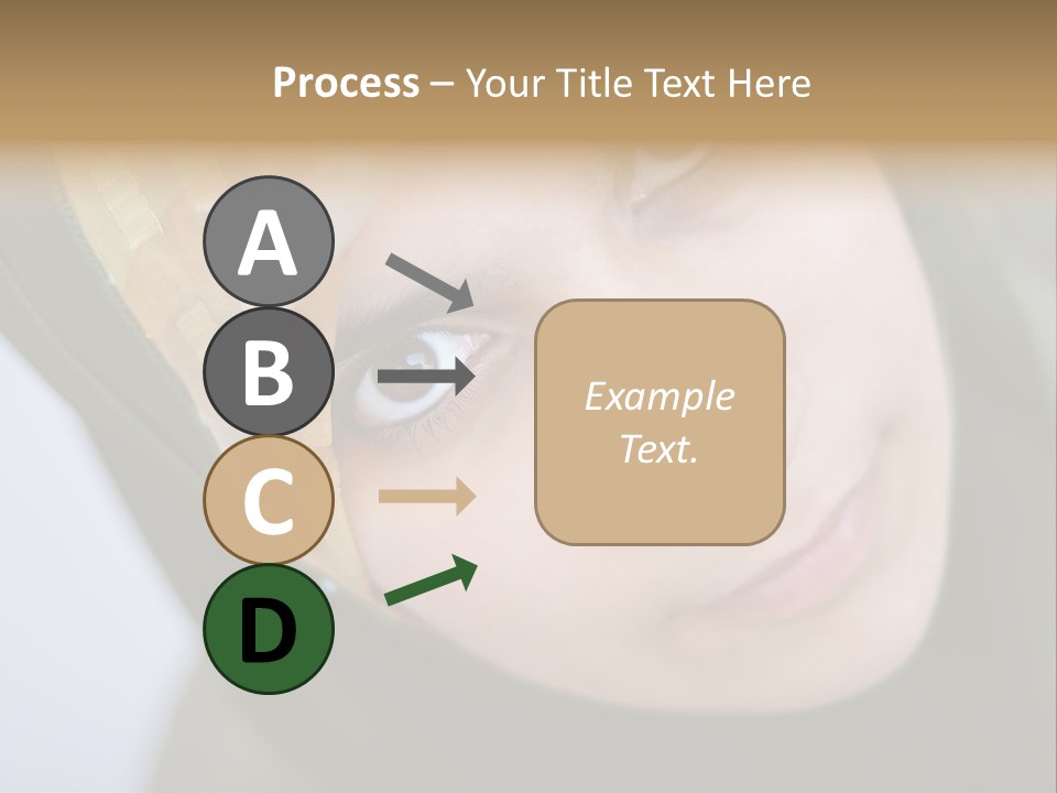 Moslem Face Headscarf PowerPoint Template