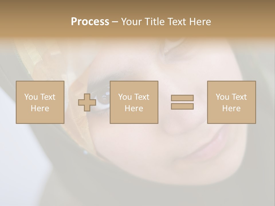 Moslem Face Headscarf PowerPoint Template
