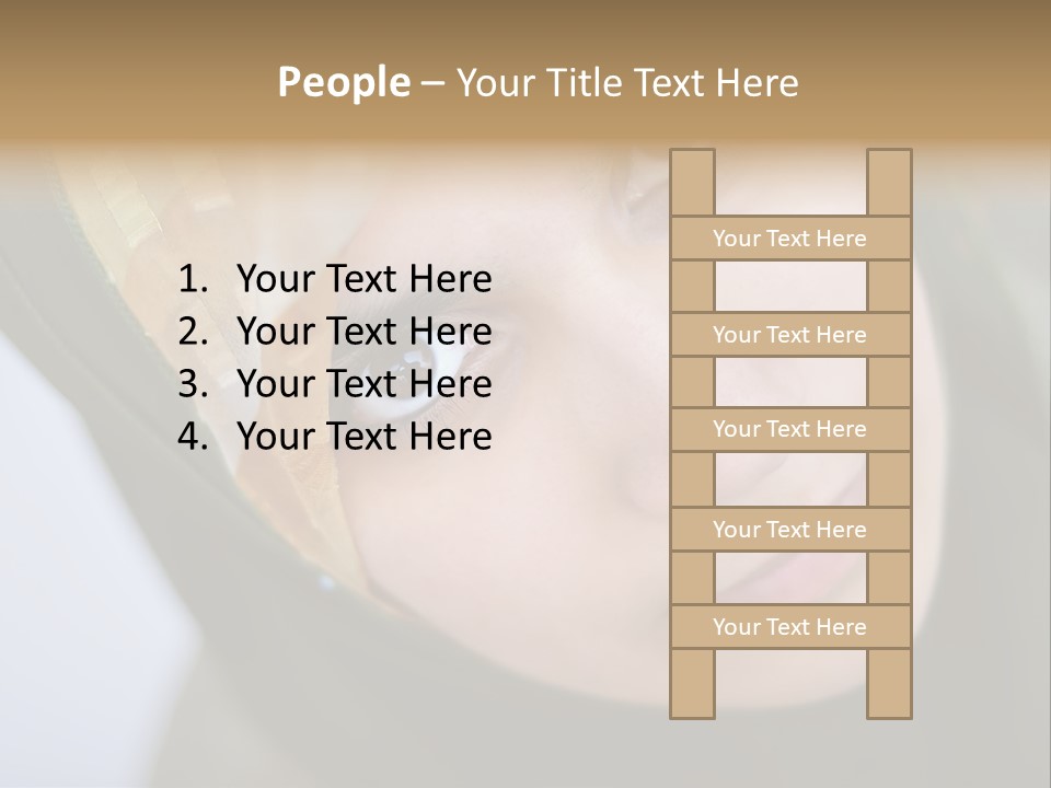 Moslem Face Headscarf PowerPoint Template