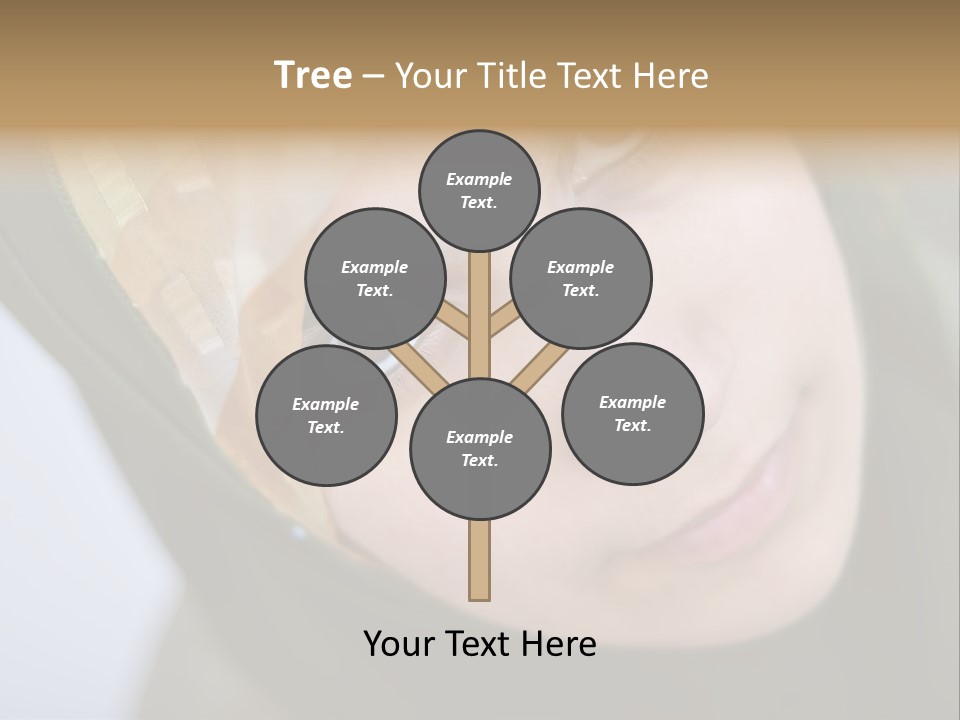 Moslem Face Headscarf PowerPoint Template