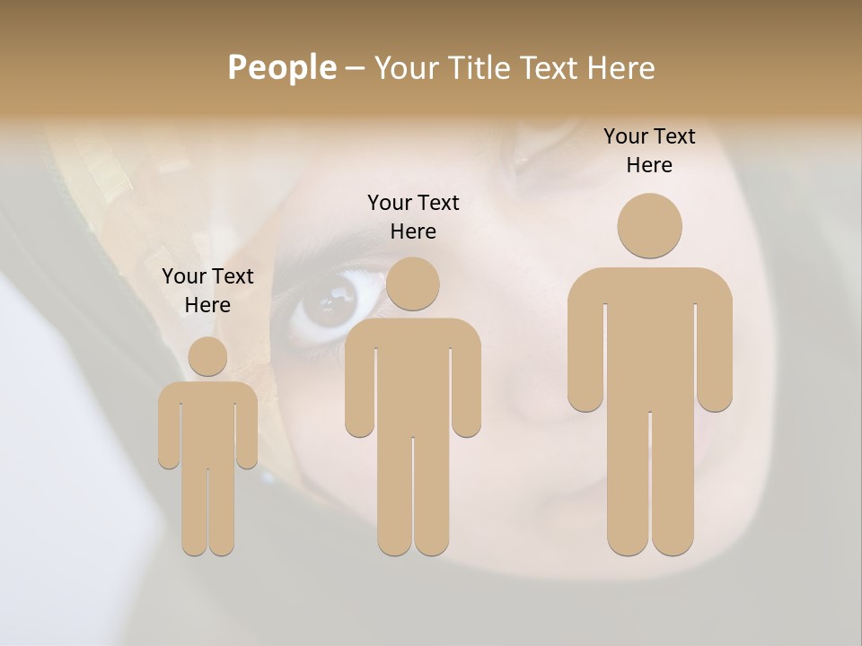 Moslem Face Headscarf PowerPoint Template