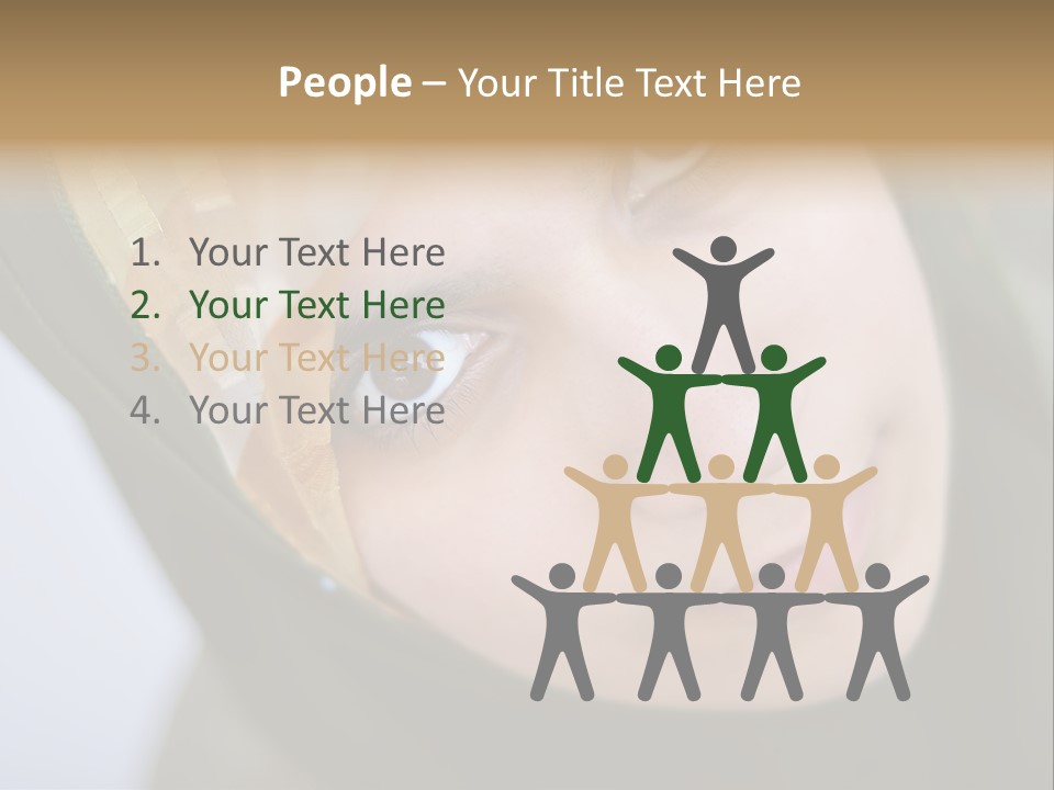 Moslem Face Headscarf PowerPoint Template