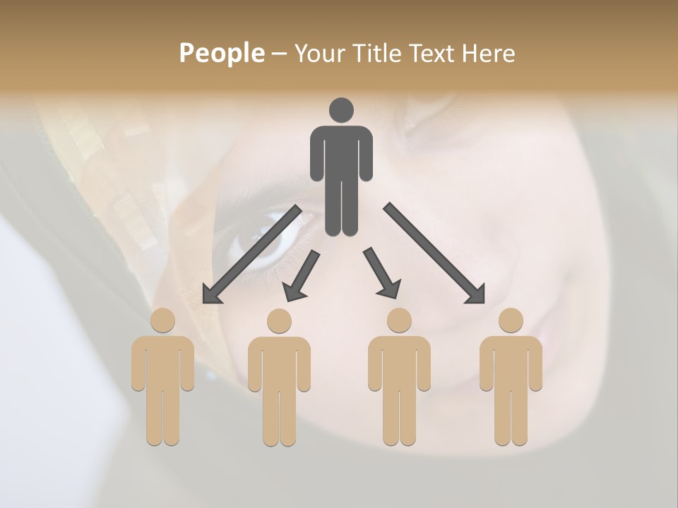 Moslem Face Headscarf PowerPoint Template