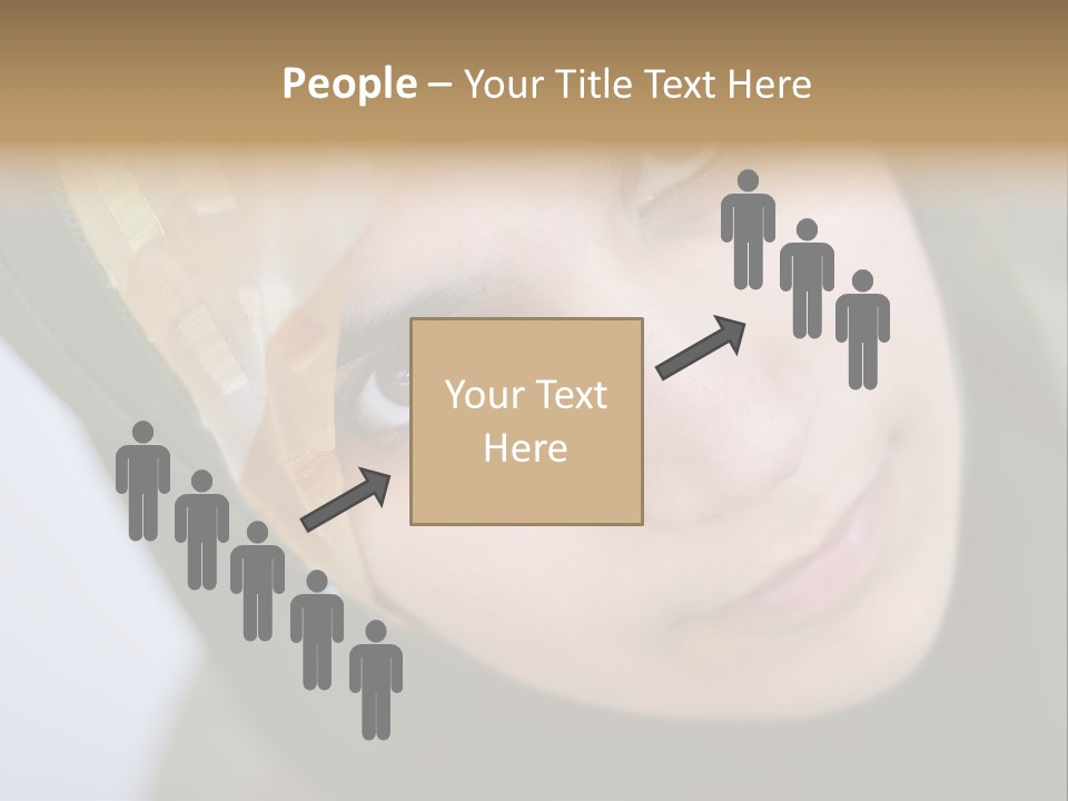 Moslem Face Headscarf PowerPoint Template