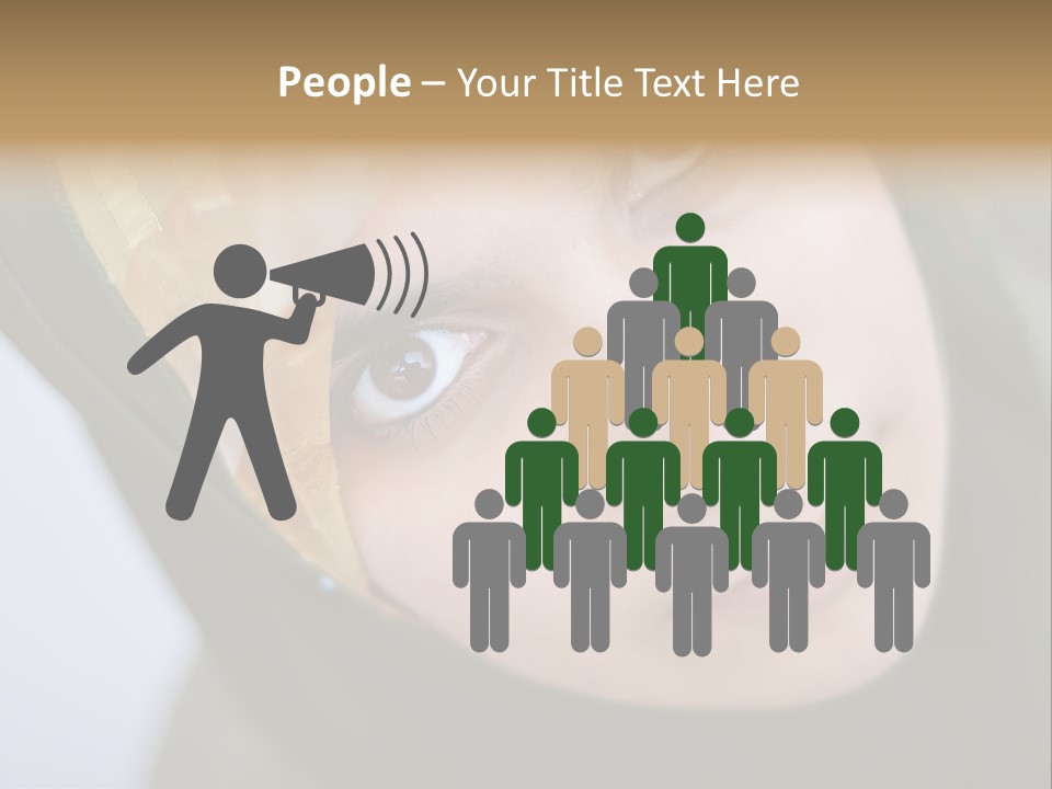 Moslem Face Headscarf PowerPoint Template