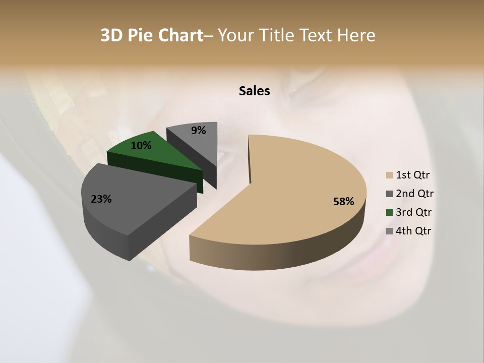 Moslem Face Headscarf PowerPoint Template