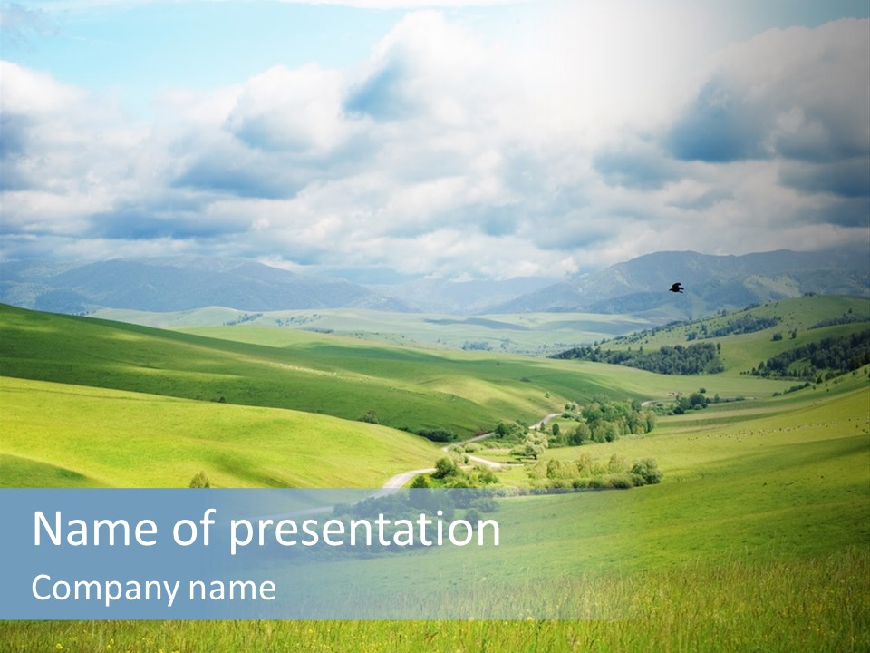 Mountain Grow Meadow PowerPoint Template