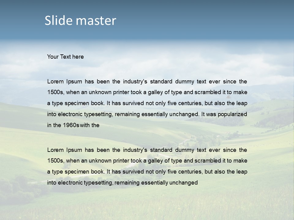 Mountain Grow Meadow PowerPoint Template