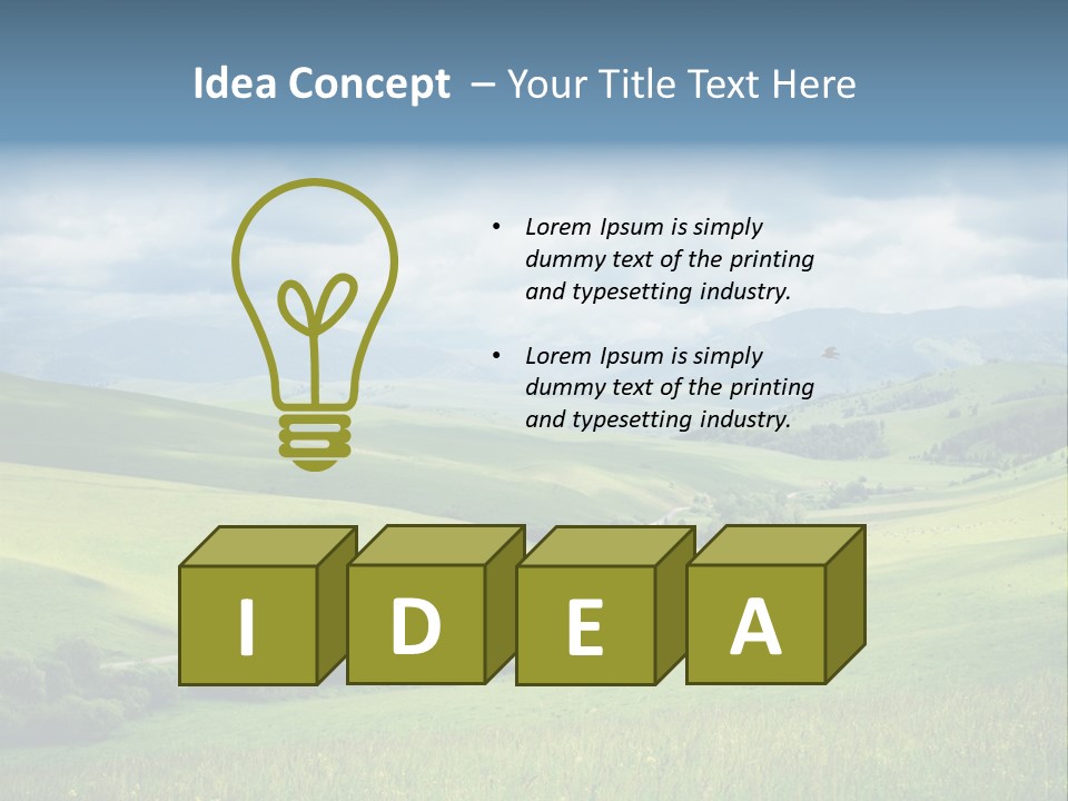 Mountain Grow Meadow PowerPoint Template