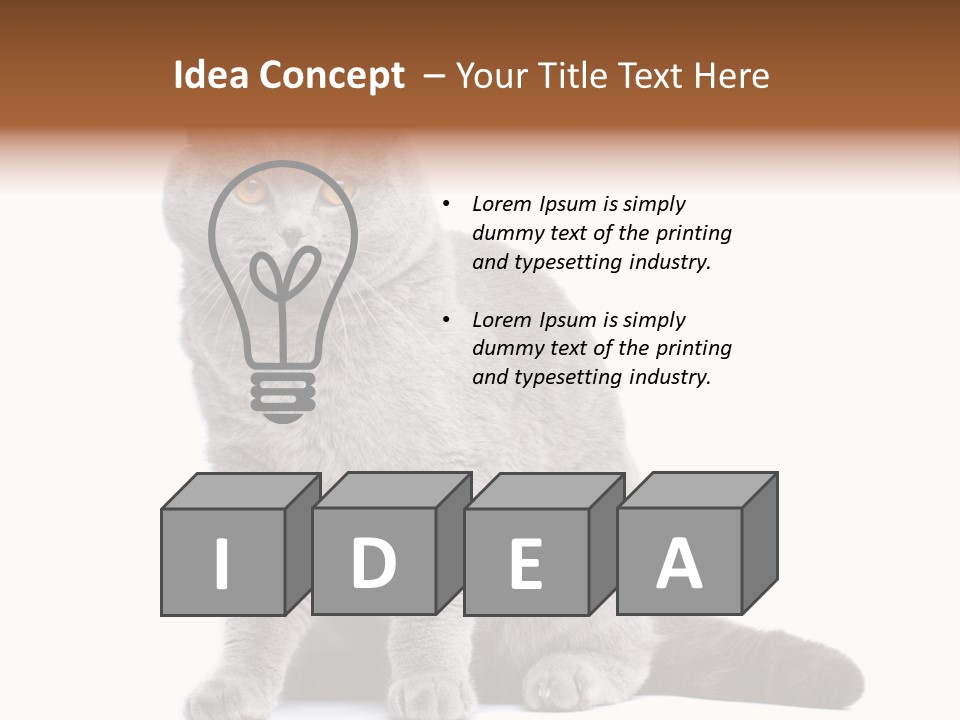 Pet Cat Curious PowerPoint Template